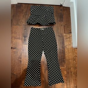 Nicole Miller two piece polka dot set